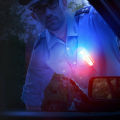 Multifunction Alarm Flash Signal Strobe Lamp Mini Red Blue LED Shoulder Warning Light USB Charging for Sanitation Worker Patrol.