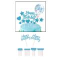 Birthday Cake Topper Set, Glitter Happy Birthday Cake Cupcake Toppers, Birthday.