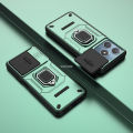 Vantime for Realme C63 / C61 4G Hard Case Sliding Lens Protector Stand Back Cover support Magnetic Holder. 