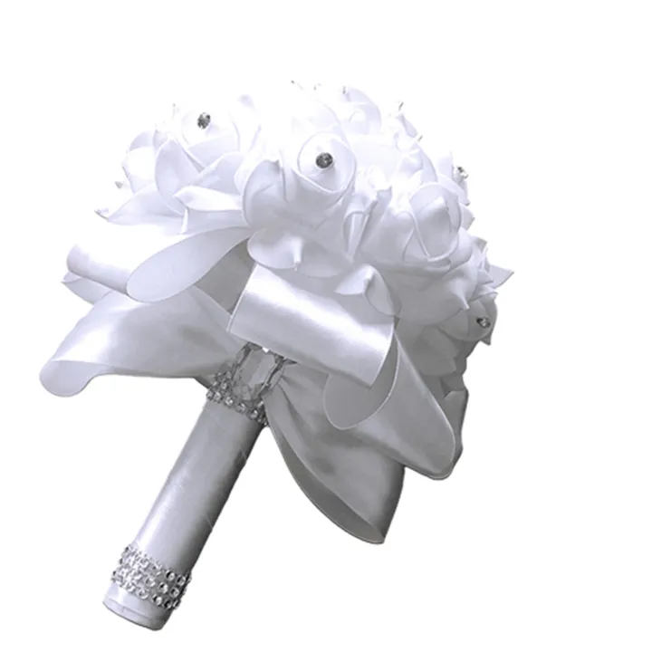 1%20Bouquet%20Bride%20Wedding%20Party%20Bridesmaid%20Rhinestone%20Decor%20Foam%20Artificial%20Flower%20-%20Image%207