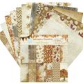 24 Pcs Scrapbook Handbook Card Making Material Decoration Paper Background Single-sided Pattern DIY Photo Album Craft Supplies.