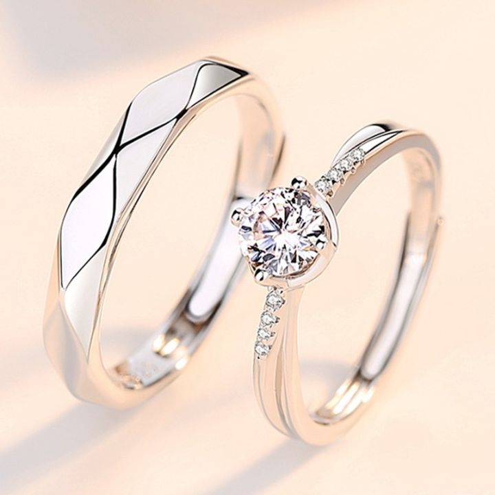 Classic Couple Rings Unusual Opening Rings For Woman New Korean Design Men Finger Jewelry Party Girl's y Anillos