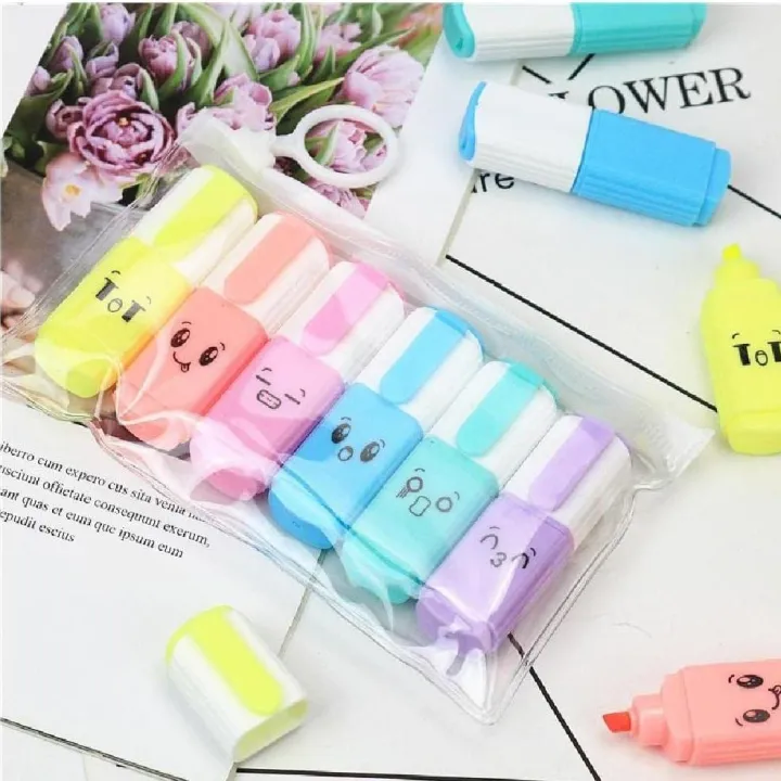 Minnie%20cartoon%20photo%20highlighter%20pen%206%20pieces%201%20box%20-%20Image%204