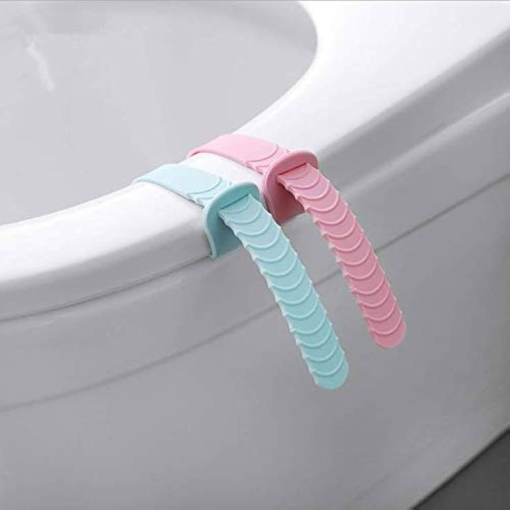 Silicone Toilet Lid Lifter Avoid Touching Toilet Seat Pad Cover Lifter Handle Hygienic Clean Avoid Touching (1pcs)