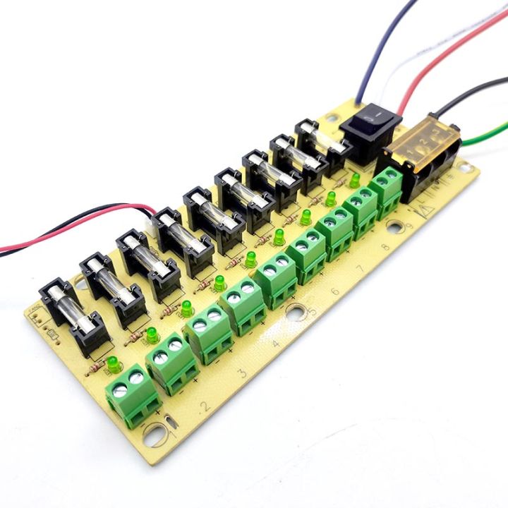 5V 12V 24V DC Power Distribution Terminal Block Electricity Ccheerfulurrent Wiring LED Switch 9-way Board for CCTV Power Supply Box