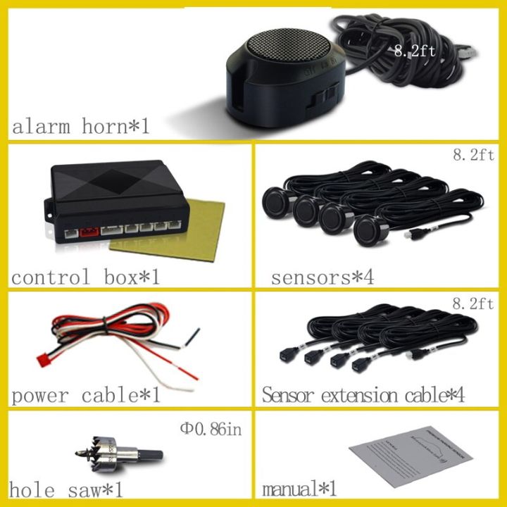 Car%20Front%20Parking%20Sensor%20Kit%20Auto%20Parktronic%20Vehicle%20Backup%20Radar%20Assistant%20System%20Buzzer%20Alarm%20Volume%20Can%20be%20Adjusted%20Universal%20-%20Image%205