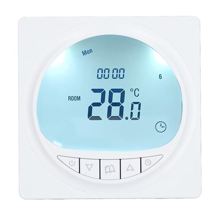 Floor Heating Thermostat, Temperature Control Panel Backlit 220V