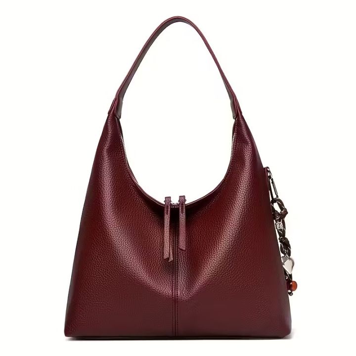 Luxury Women Design Shoulder Handbag-015(Maroon)
