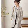 Fashion Women's Trench Coat Korean Style Khaki Spring Autumn Lined Coat Single Breasted Casual Windbreaker Outerwear Female. 