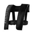 Manual Inflatable Life Jacket - black. 