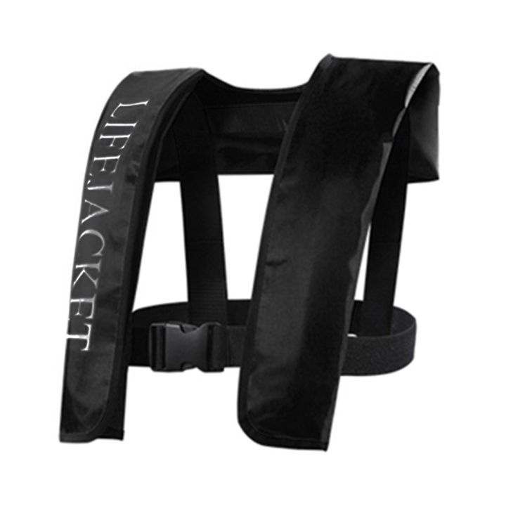 Manual Inflatable Life Jacket - black