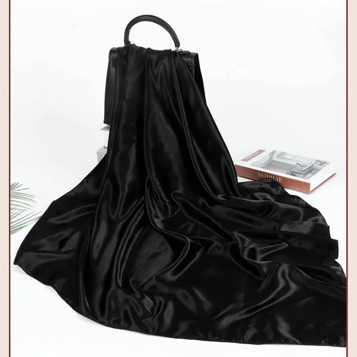 90*90cm%20Solid%20Color%20Satin%20Square%20Scarf%20Fashion%20Beach%20Women%20Head%20Wrap%20Spring%20Summer%20Shawl%20Ladies%20Foulard%20Bandanna%20Muffler%20Hijab%20-%20Image%205