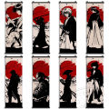 Samurai Hanging Scrolls Canvas Prints Pictures Japanese Anime Wall Artwork Paintings Home Decor Modular Posters For Living Room. 