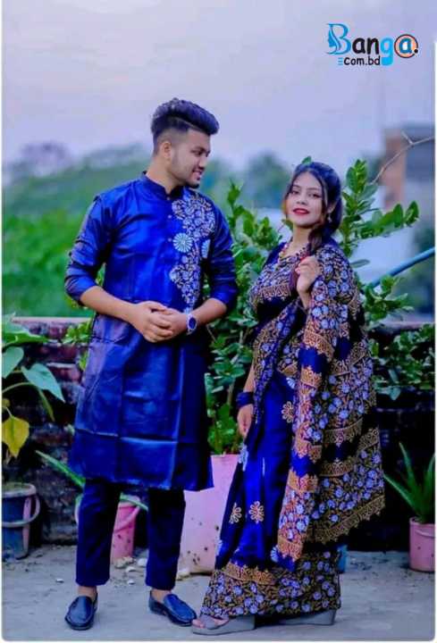 Stylesh%20&%20Fashionable%20Best%20Couple%20Sharee%20And%20Panjabi%20For%20Man%20And%20Women%20-%20%E0%A6%95%E0%A6%BE%E0%A6%AA%E0%A6%B2%20%E0%A6%A1%E0%A7%8D%E0%A6%B0%E0%A7%87%E0%A6%B8%20%E0%A6%B6%E0%A6%BE%E0%A7%9C%E0%A6%BF%20-%20Image%202
