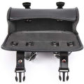 Motorcycle Fork Bag PU Leather Bicycle Handlebar Tool Pouch Sissy Bar Roll Storage Bag Saddle Bag, Universal. 