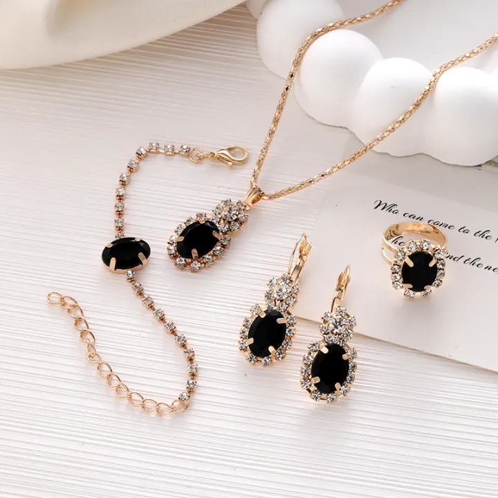 Four%20Piece%20Jewelry%20Set,%20Fashionable%20and%20Versatile%20with%20Diamond%20Embellishments,%20Oval%20Necklace,%20Ring,%20Bracelet,%20Earrings,%20Suitable%20for%20Women%20and%20Girls%20-%20Image%206