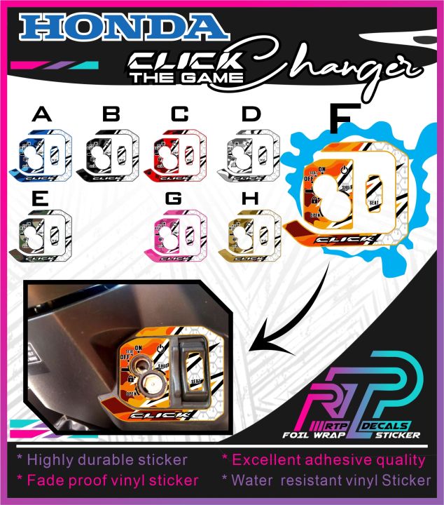 Key Panel Printed Decals Sticker For Honda Click