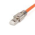 RJ45 8P8C Cat 6A Cat7 Field Connector Full Shielded Termination Plug Toolless Modular Plug for 23AWG Solid Installation Cables. 