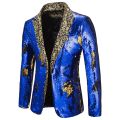 Luxury Gold Sequin Glitter Jacket Men Slim Fit Notched Lapel Blazer Jacket Mens Nightclub Stage Singers Blazers Costume Homme. 