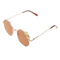 Fashion Girl Bow Metal Sunglasses Polygon Trend Lovely Glasses. 