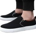 New Trendy Black Grey Red and Khaki Color Korean Canvas Sneakers Shoes for Men Slip On Casual Shoes. 
