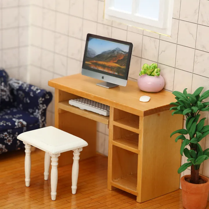 1:12Doll%20House%20Dollhouse%20Mini%20Furniture%20Model%20Office%20Scene%20Computer%20desk%20set%20with%20mouse%20and%20keyboard%20-%20Image%202
