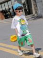 Fashion Summer Teenage Boy Clothes Boys for 4 6 8 10 12 14 Year Hiphop Korean Casual T-Shirt Shorts 2Pcs Sets Funny Cartoon Suit. 