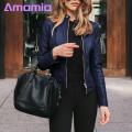 Lady Jacket Stylish Windproof Faux Leather Jacket for Women Perfect for Fall Spring Women Faux Leather Jacket.