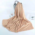70*180cm Muslim hijab scarf women solid satin wrap headscarf ladies matte fabric foulard Malaysian femme shawls Muslim veil.