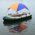 Orange Blue Inflatable Boat Tent Canvas Inflatable Boat Tent Fishing Boat Rainproof Awning with Dual Hole Mat. 
