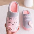 Dropshipping Women Winter Home Slippers Cartoon Cat Shoes Soft Winter Warm House Slippers Indoor Bedroom Lovers Couples YYJ220. 