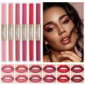 Fit Colors Non-stick Cup Sweatproof Lip Tint / Waterproof and Long-lasting Lipstick / Matte Velvet Red Pink Lip Gloss / Double Head Lipstick / Makeup Cosmetics.