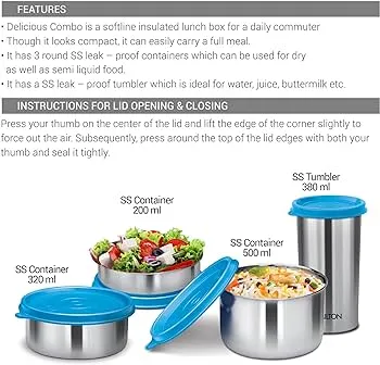 Milton%20Tasty%203%20Stainless%20Steel%20Combo%20Lunch%20Box,%203%20Containers%20(200%20ml,%20320%20ml,%20500%20ml)%20and%201%20Tumbler,%20380%20ml,%20Green%20%7C%20Leak%20proof%20%7C%20Easy%20to%20carry%20%7C%20Odour%20Proof%20%7C%20Food%20Grade%20%7C%20Easy%20to%20Clean%20-%20Image%203
