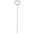 60 Pieces Metal Wires Memo Clip Note Card Holders Table Number Clip Photo Stand for Wedding Party Cake Decor, Round and Heart Shape, Silvery. 