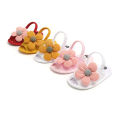 【7Rings Store】(New) summer baby girl sandals big flower soft cotton anti-slip newborn toddler Princess girl shoes elastic baby sandals.