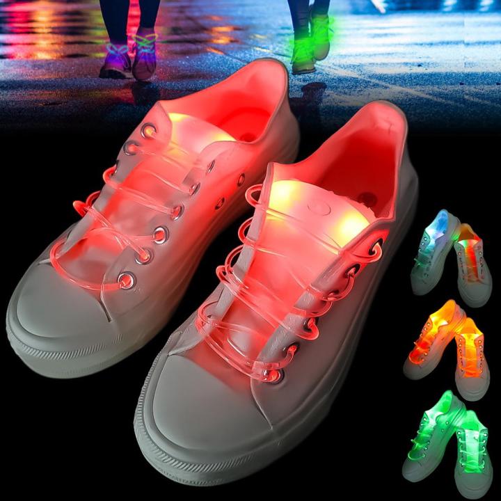 Flash Colorful Fluorescent Stick Shoelaces for Night Running Lazy Sport Shoe Laces