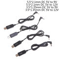 USB power boost line DC 5V to 9V 12V Step UP Adapter Cable 3.5*1.35mm 5.5*2.1mm. 