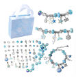 Bracelet Kit for Women DIY Jewelry Making Accessories Metal Charms Set for Kids Trend Hand String Handmade Macroporous Beads. 