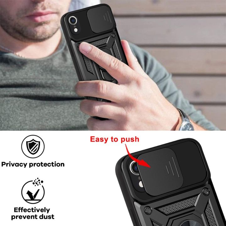 For%20iPhone%20XR%20Rugged%20Armor%20Protection%20Case%20with%20Slide%20Camera%20Cover%20Ring%20Holder%20Stand%20casing%20-%20Image%203