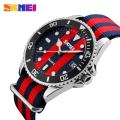 Skmei fashion quartz casual waterproof nylon strap multiple Colour watch for men women 9133.