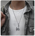 Viking Wolf Raven Axe Pendant Necklace Alloy Chain Viking Jewelry Gifts for Men. 