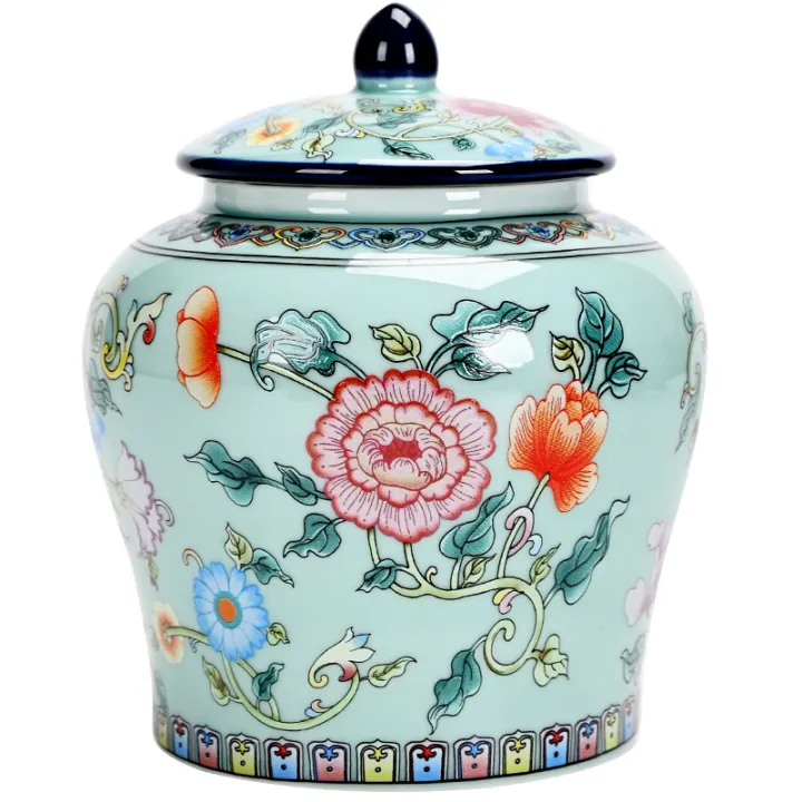 Enamel%20General%20Jar%20Painted%20Flowers%20Moisture-proof%20Sealed%20Tea%20Jar%20Art%20Crafts%20Ornaments%20Sundries%20Storage%20Box%20Home%20Decoration%20Gifts%20Amour%20zii%20-%20Image%205