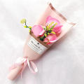 Soap Rose Bouquet Artificial Flowers Hand Holding Flower.