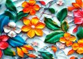 🌸 3D Flower Design Bathroom Floor Mat – Non-Slip, Super Absorbent, Quick Dry, Easy to Clean Shower Rug | Fits Under Door, Perfect for Sink & Shower Use (60*40cm). 