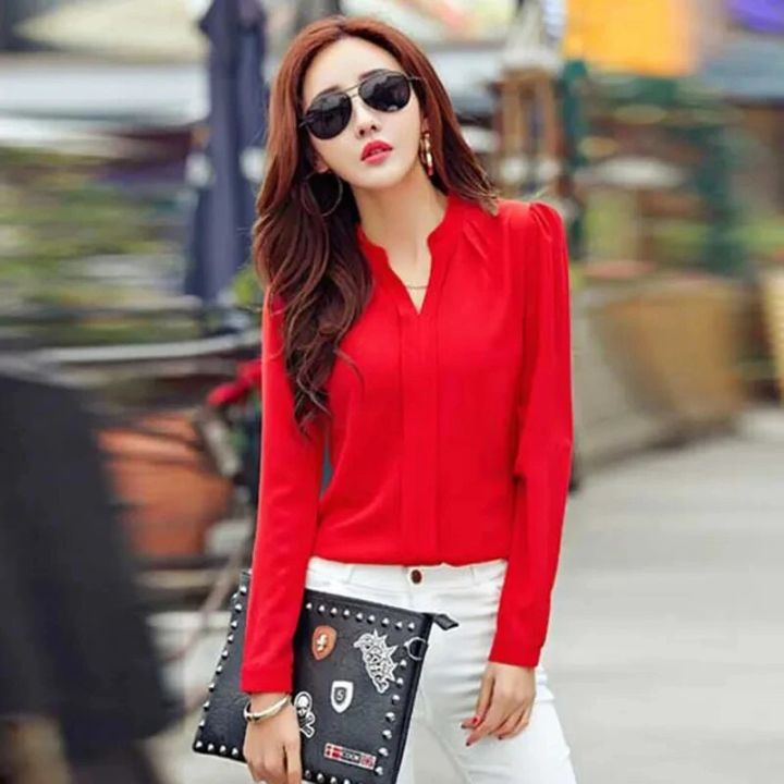 Long%20Sleeve%20Shirt%20Women%20Autumn%20Clothing%20Fashion%20Slim%20Chiffon%20Blouse%20V-Neck%20Korean%20Elegant%20Office%20Lady%20Shirts%20Basic%20Womens%20Tops%20-%20Image%204
