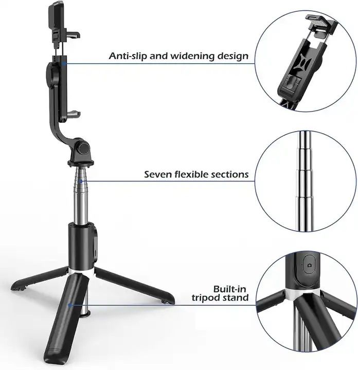 N09%20Tripod%20Selfie%20Stick%20100cm%20with%20Detachable%20Bluetooth%20Shutter%20360%20Rotation%20for%20Smartphone%20&%20Camera%20-%20Image%204