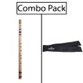 Combo of Scal E-10 Bamboo Flute and Flute Bag - Wooden. 