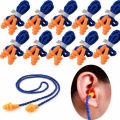 10 Pcs Anti-Noise Soft Silicone Ear Plugs With Corded Safety Earplugs Waterproof Reusable Hearing Protection for Swimming Use. 