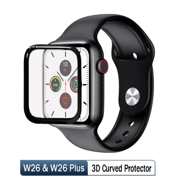 W26 W26+ smart watch screen protector 44mm full curved 3D Soft Protective  Film