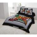 Luxurious Comfort: Elevate Your Sleep Haven with Cotton Double Size Twill Panel Bed Sheet (7.5x8.5 ft) King Size and Two Matching Pillow Covers.